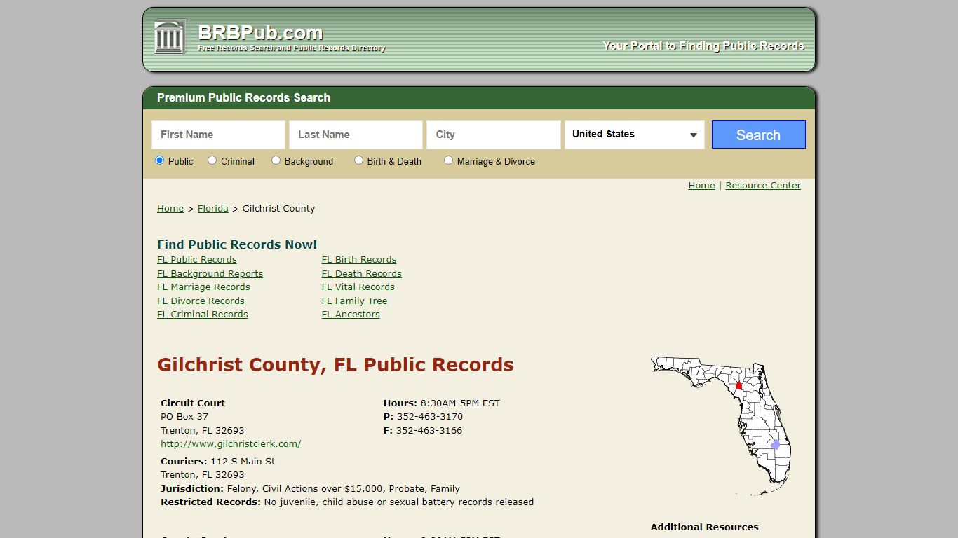 Gilchrist County Public Records | Search Florida ...